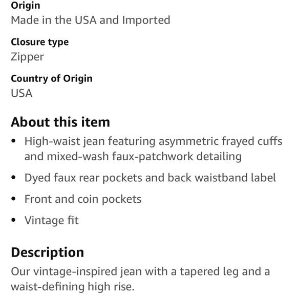 AG Adriano Goldschmied Women's Phoebe Vintage High Rise Jean Tapered Leg Size 27 - Picture 16 of 16